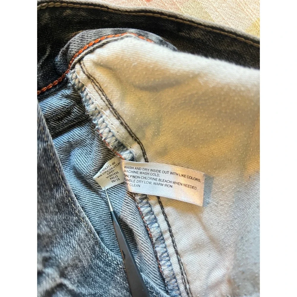 Banana Republic Vintage Straight Jeans Mens 34x32 Faded Black Distressed Denim